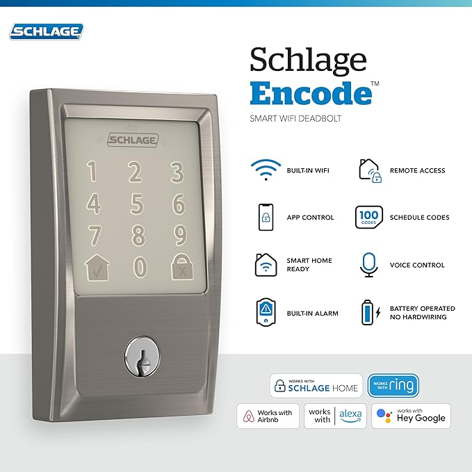Schlage Encode Smart WiFi Deadbolt Lock - Image 2