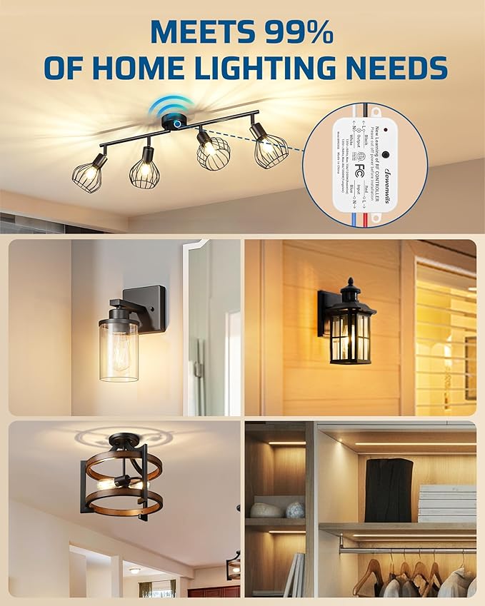 DEWENWILS Wireless Light Switch and Receiver Kit, No in-Wall Wiring Required - Image 2