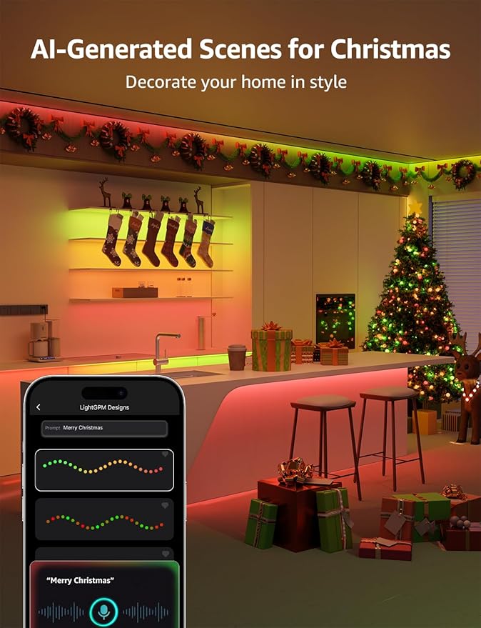 Lepro S1 AI LED Strip Lights for Bedroom - 100ft Smart RGB Light Strips - Image 4