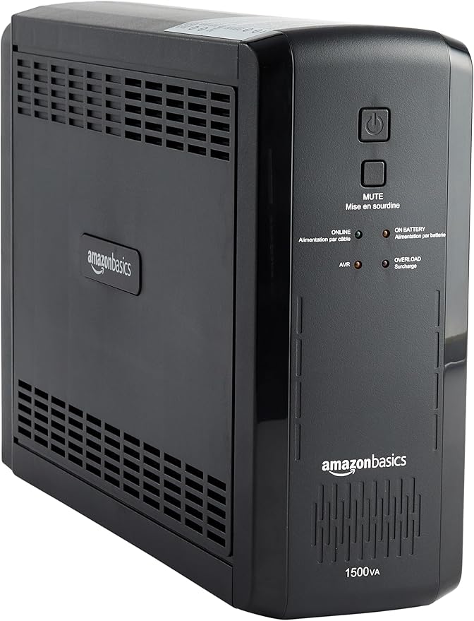Amazon Basics UPS Battery Backup & Surge Protector 1500VA/900W, 10 Outlets by AmazonBasics