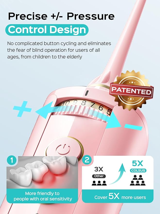 COSLUS Portable Water Flosser for Teeth: 10 Pressure Settings Professional - Image 3