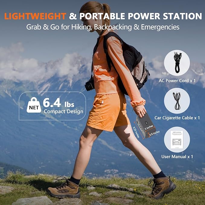 ALLWEI Portable Power Station 300W Upgraded, 256Wh LiFePO4 Battery Bank - Image 7