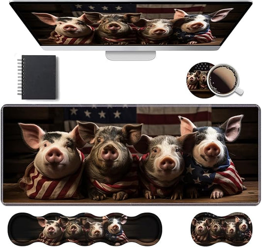 Ergonomic Keyboard Wrist Rest & Mouse Pad Wrist Rest Set, Large XXL Gaming Desk by Unknown