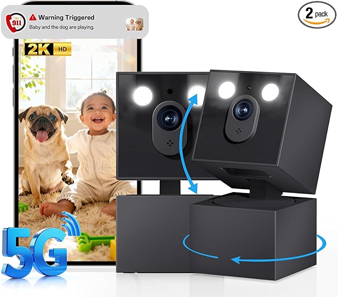 Indoor Camera - 5G&2.4G WiFi Camera by Jqimn