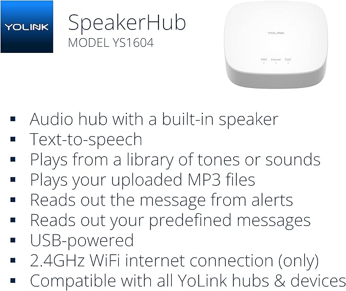 YoLink LoRa Smart Door Sensor Starter Kit: SpeakerHub Audio Hub & Door Sensor - Image 3