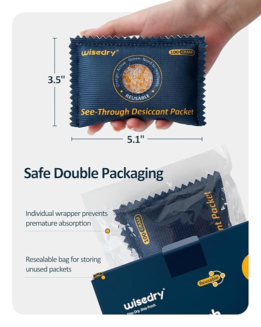 wisedry 100g See-Through Desiccant Packs - Image 8