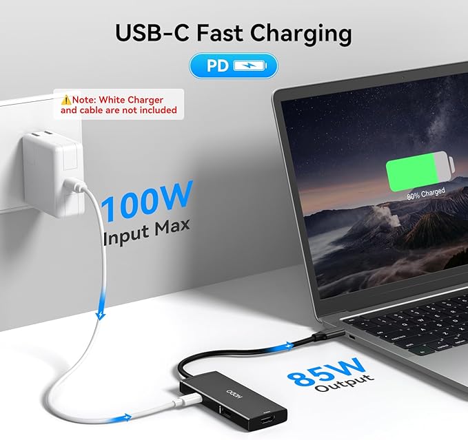 HODO Docking Station USB C to Dual HDMI Adapter, USB-C Hub - Image 6