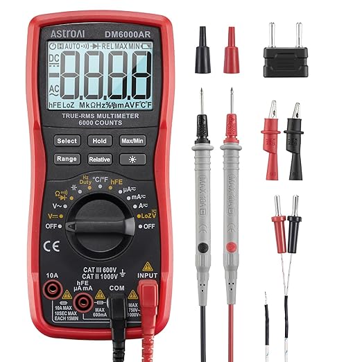AstroAI Digital Multimeter TRMS 6000 Counts Volt Meter Ohmmeter Auto-Ranging by AstroAI