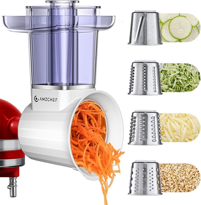 Slicer & Shredder Attachment for Kitchen Aid Stand Mixers, by AMZCHEF