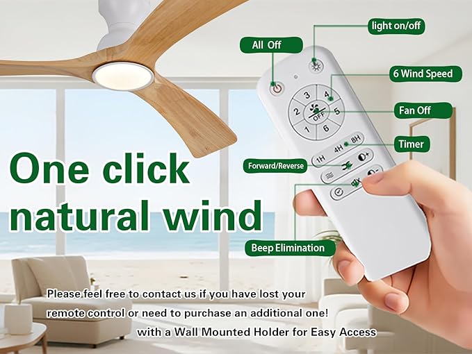 Gaizw Ceiling Fans with Lights, 52 Inch Flush Mount Ceiling Fan with Light - Image 2