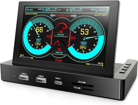 5-Inch Mini Monitor with USB HUB & Raspberry Pi Mount Holes, Type-C One-Cable by KOGODA
