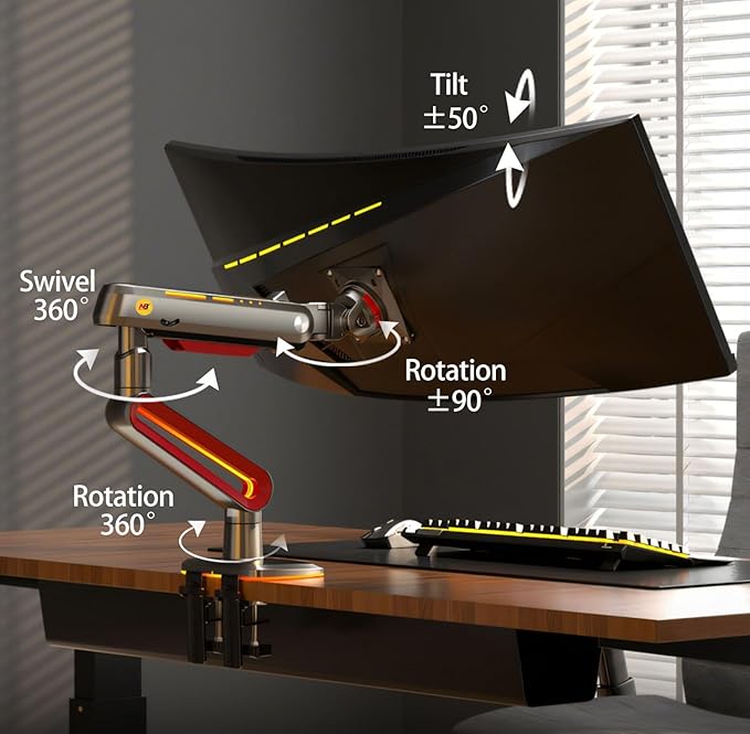 NB Designer Gaming Monitor Arm for 32 to 60 Inches Screen, Load up to 20 kg - Image 4