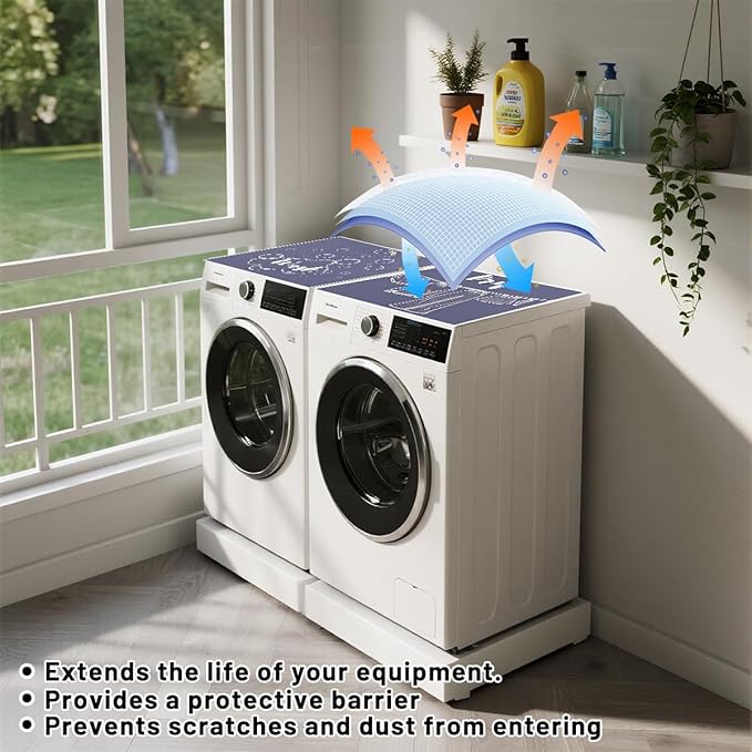 Esamploe Washer Dryer Countertop Mat, Washer and Dryer Topper Dust Proof Quick - Image 4
