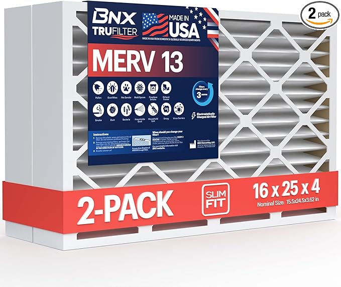 BNX TruFilter 16x25x4 MERV 13 Air Filter by BNX