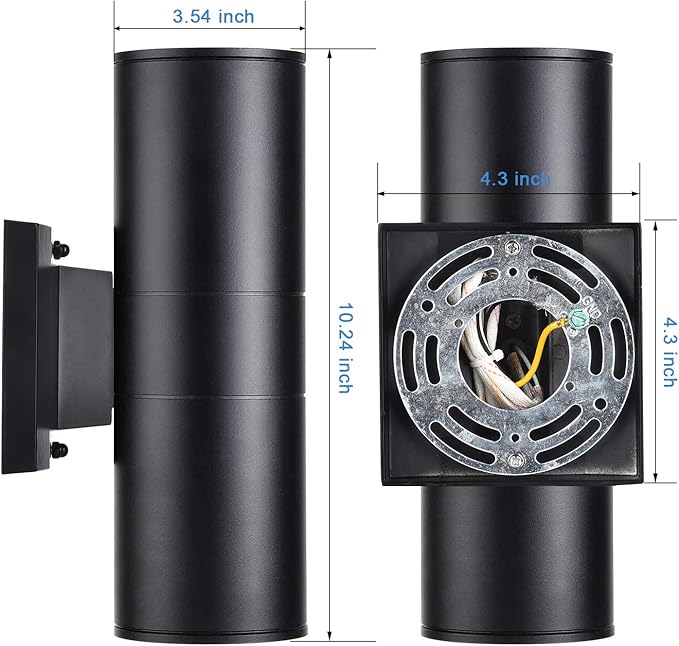 rosykite Exterior Double Up Down Outdoor Wall Lights, Mi.Light Remote Control - Image 3