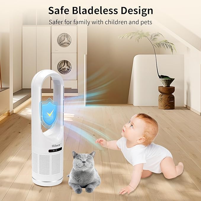 Hiluce Tower Fan, Bladeless Fan - Image 3