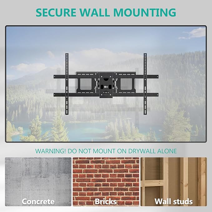 WALI Heavy Duty Full Motion TV Wall Mount Bracket - Image 7