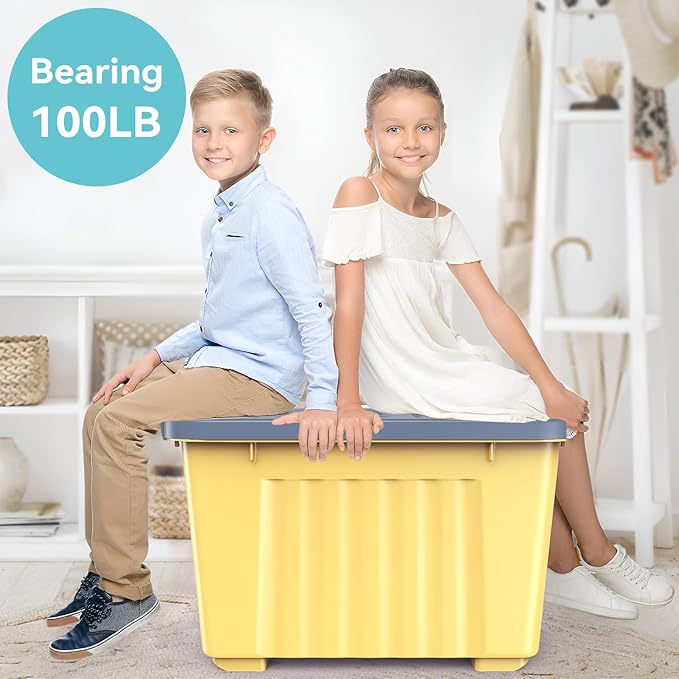 Nazhura Plastic Storage Bin, Stackable and Nestable Storage Boxes - Image 7