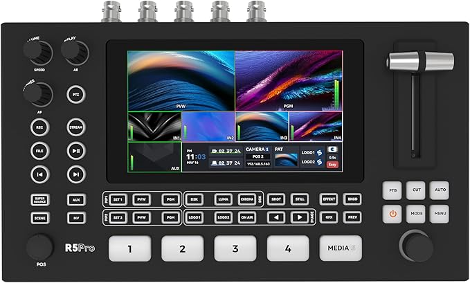 SPROLINK Neolive R5S PRO Professional Live Streaming Switcher, 5.5-inch Screen by CREATIVEVIDEOREVOLUTION