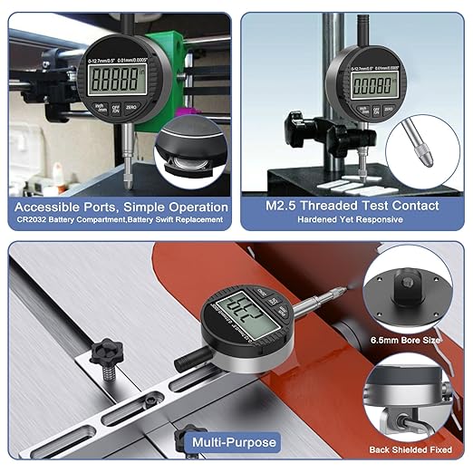 HDLNKAK Electronic Digital Dial Indicator Gauge 0-12.7mm/0.5” Inch/Metric - Image 7