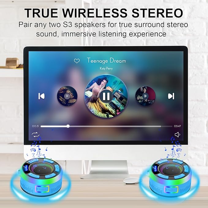 Shower Bluetooth Speaker IPX7 Waterproof, Portable Bluetooth Speakers - Image 3