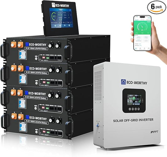 ECO-WORTHY Home Power Station Backup Power, 20480Wh LiFePO4 Battery Support by ECO-WORTHY