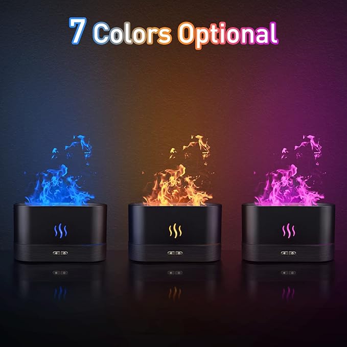 Colorful Flame Air Aroma Diffuser Humidifier, Upgraded 7 Flame Colors Noiseless - Image 2