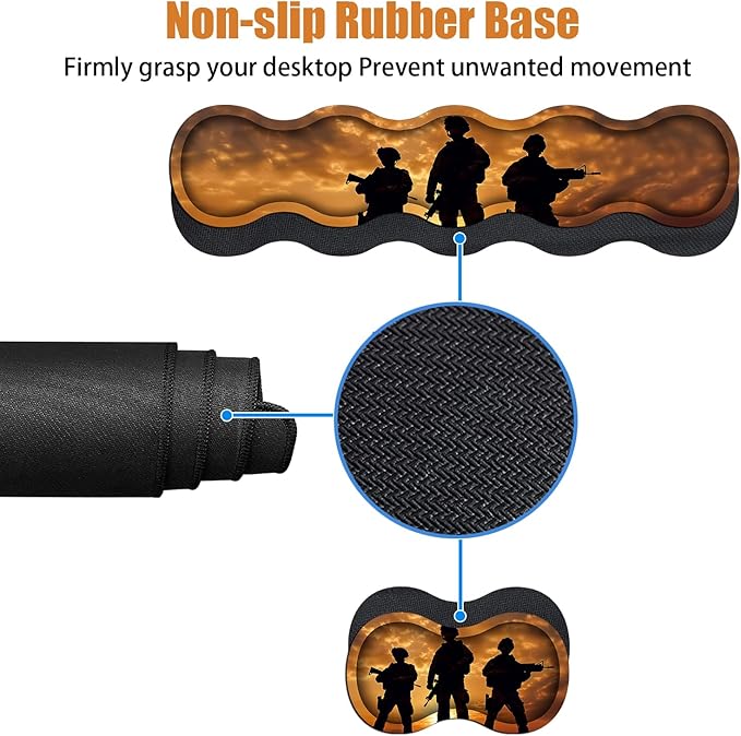 4 in 1 Ergonomic Keyboard Wrist Rest & Mouse Pad Wrist Rest Set, Large XXL - Image 4