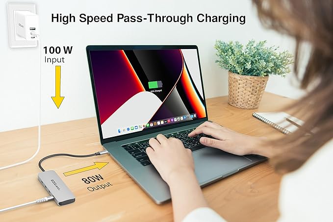 EZQuest USB C Hub Docking Station 7 in 1 - Image 4