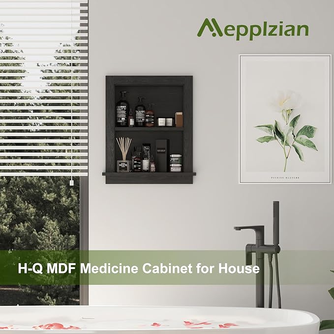 Recessed Medicine Cabinet, 14x18 in Wall Bathroom Cabinet - Image 8