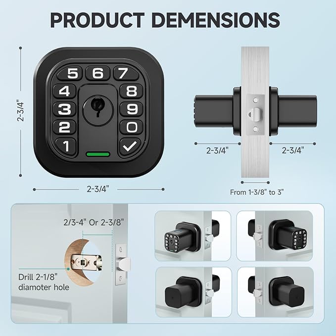 Richelock Fingerprint Door knob, Smart Biometric Door Lock - Image 6