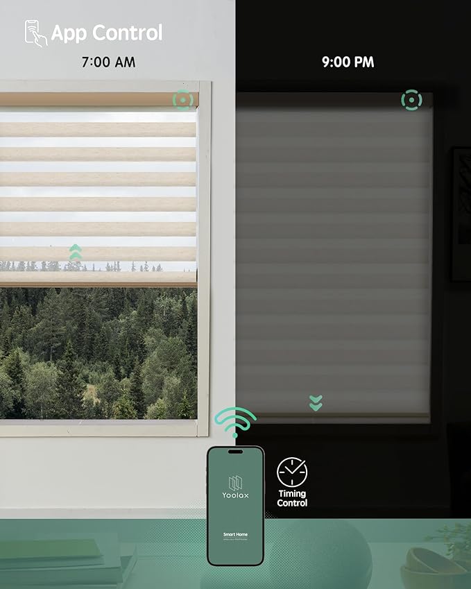Yoolax Motorized Zebra Blinds Compatible - Image 4