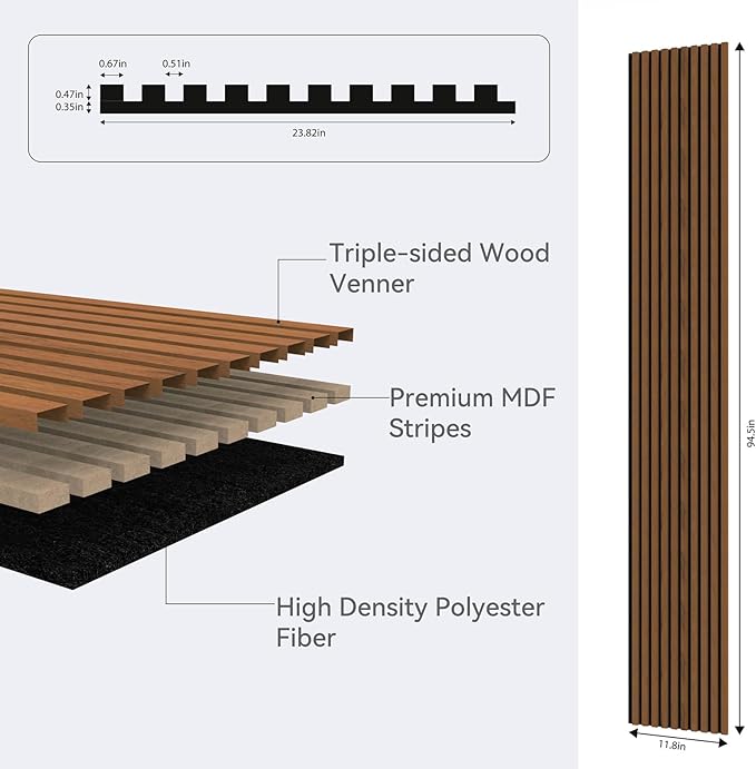 Premium Acoustic Wood Slat Wall Panels – Noise-Reducing Sound Absorption Panels - Image 4