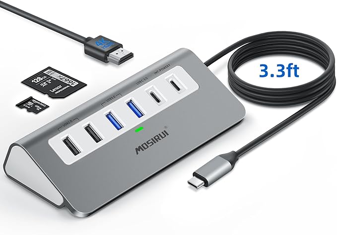 USB C Hub, Mosirui 9 in 1 USB C Hub Multiport Adapter by mosirui