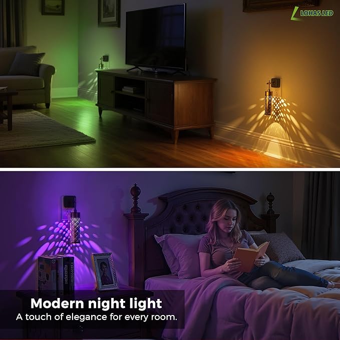 L LOHAS LED Night Light, Color Changing Night Lights Plug into Wall, RGB - Image 5