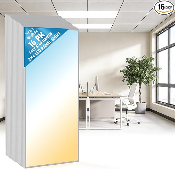 Msbfi 2x4 LED Flat Panel Lights Drop Ceiling Light Fixture 5000K 4000K 3000K by Msbfi
