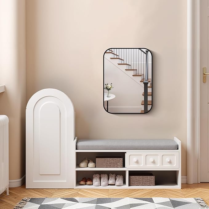 FORBATH Bathroom Mirror for Over Sink 18x24 Inch Black, Rectanglar Wall Mirror - Image 2