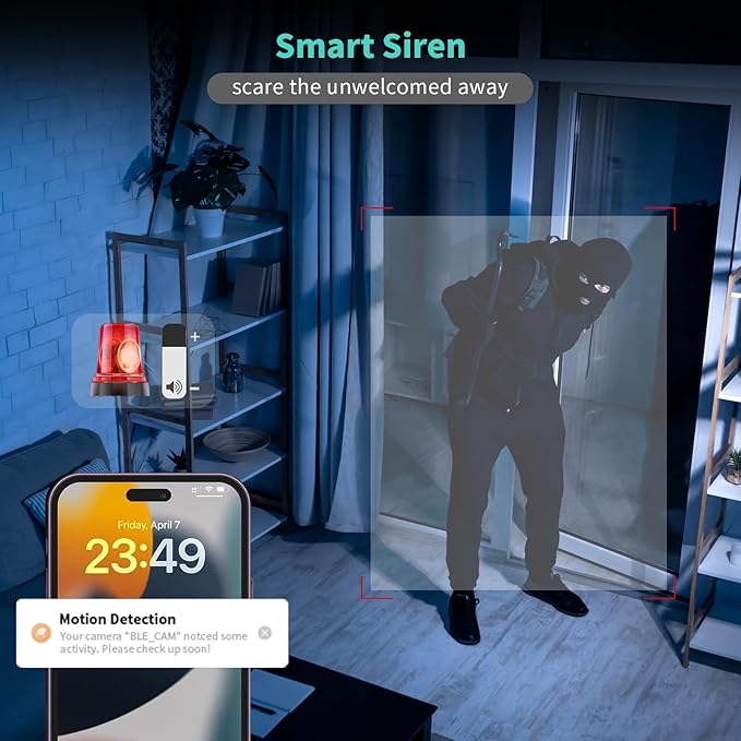 Alaga 3K Indoor Security Camera, 5G and 2.4G WiFi, 360° Pan and Tilt, AI Human - Image 7