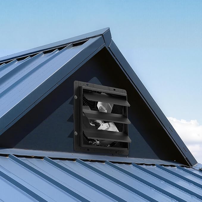 VEVOR 10 inch Shutter Exhaust Fan, Wall Mounted Attic Vent Fan - Image 8