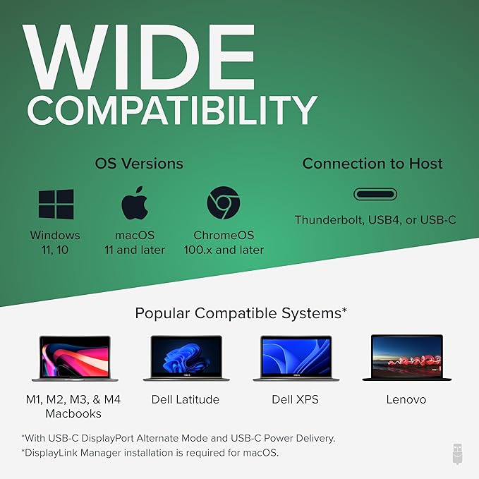 Plugable USB C Triple Display Docking Station | 100W PD, 3x HDMI, 6x USB 5Gbps - Image 6
