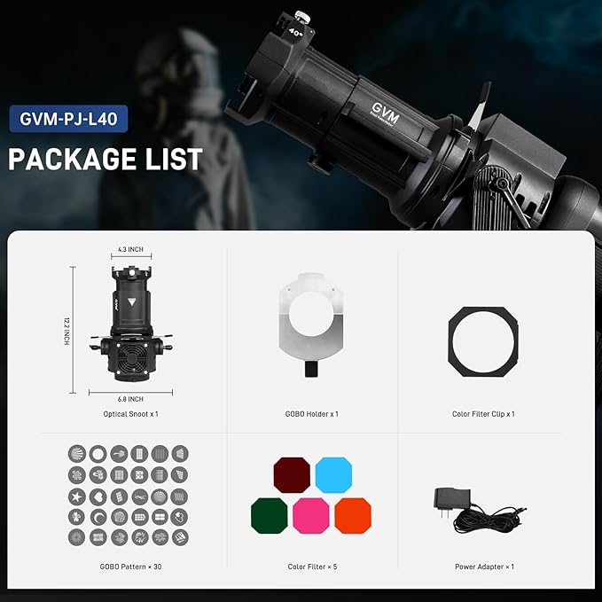 GVM Conical Optical Snoot Kit, Spotlight Snoot Photography - Image 9