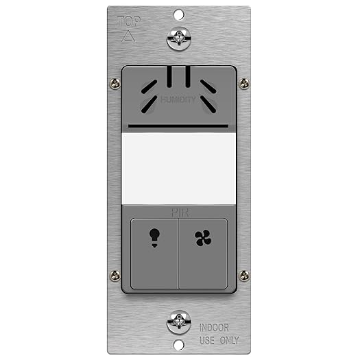 TOPGREENER Humidity Sensor Switch, Dual Tech Humidity PIR Motion Sensor Switch by TOPGREENER