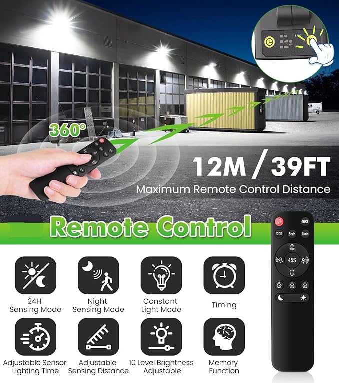 CLY 70W LED Security Lights Motion Sensor Light Outdoor, 6580LM 3 Head Motion - Image 4
