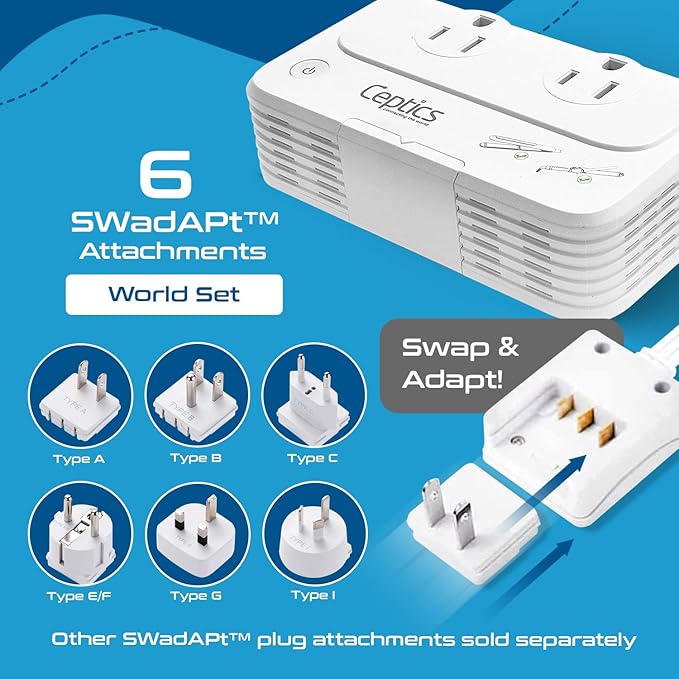 Ceptics Travel Voltage Converter -200W Convert 220V to 110V - Image 6