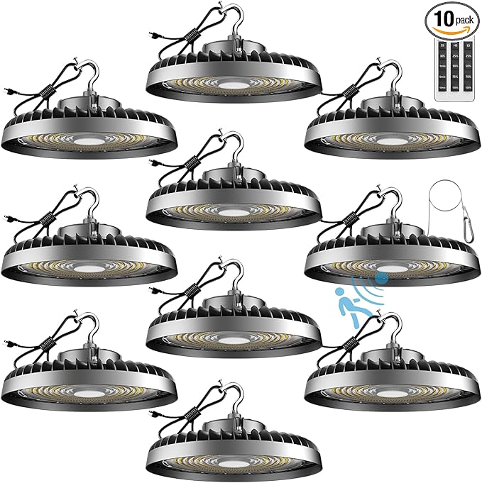 Smart 200W LED High Bay Light 30000LM 5000K UFO High Bay Lighting Motion by LightdotLighting
