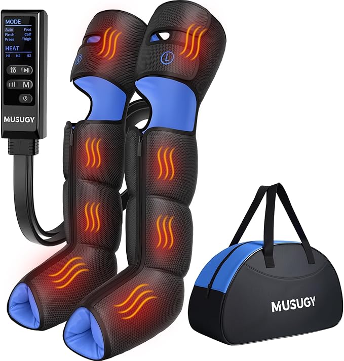 Musugy Leg Massager with Heat and Compression : Sequential Compression Boots by MUSUGY