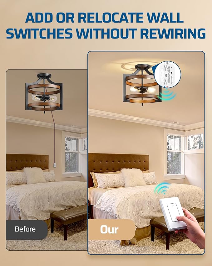 DEWENWILS Wireless Remote Light Switch, Expandable Wireless Wall Switch Kit - Image 3