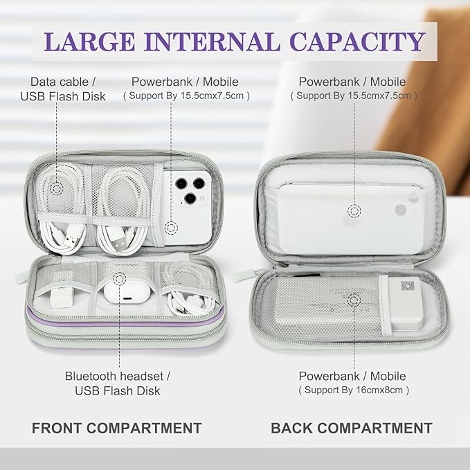 FYY Electronic Organizer, Travel Cable Organizer Bag Pouch Electronic - Image 3