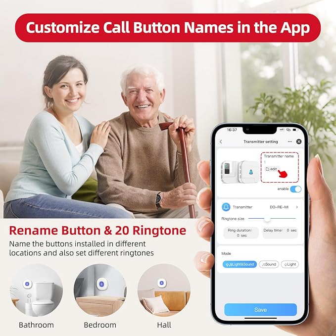 CallToU Wi-Fi Wireless Caregiver Pager Call Button - Image 6
