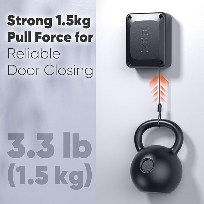EKZ Retractable Automatic Door Closer – Fits Sliding Glass, Single & Double - Image 7